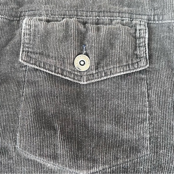 Pineapple Connection Sherpa Lined Corduroy Button Front Jacket Size Large Brown - Picture 9 of 12